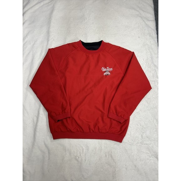 Pro Edge Ohio State Red & Black Reversible Pullover Windbreaker Jacket Size XL - Picture 1 of 9